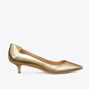 NBIB Tory Burch Elizabeth Metallic Pump Spark Gold 9